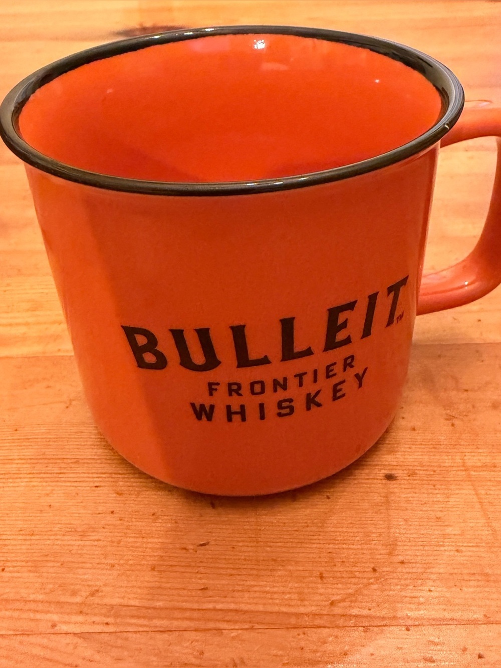 Bulleit‎ Frontier Whiskey Orange Enamel Camp Mug